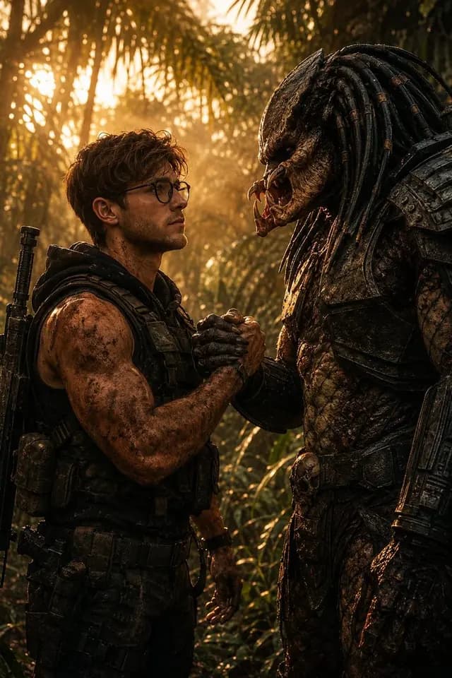 Cinematic Jungle Warrior Handshake preview image 1