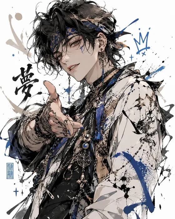 Censored Anime Ink Fashion Portrait preview image 1