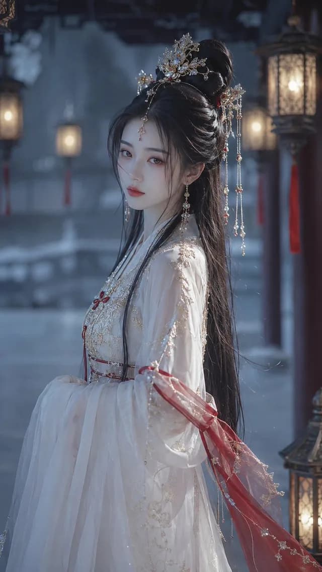 Cold Ethereal Chinese Fairy Portrait preview image 1