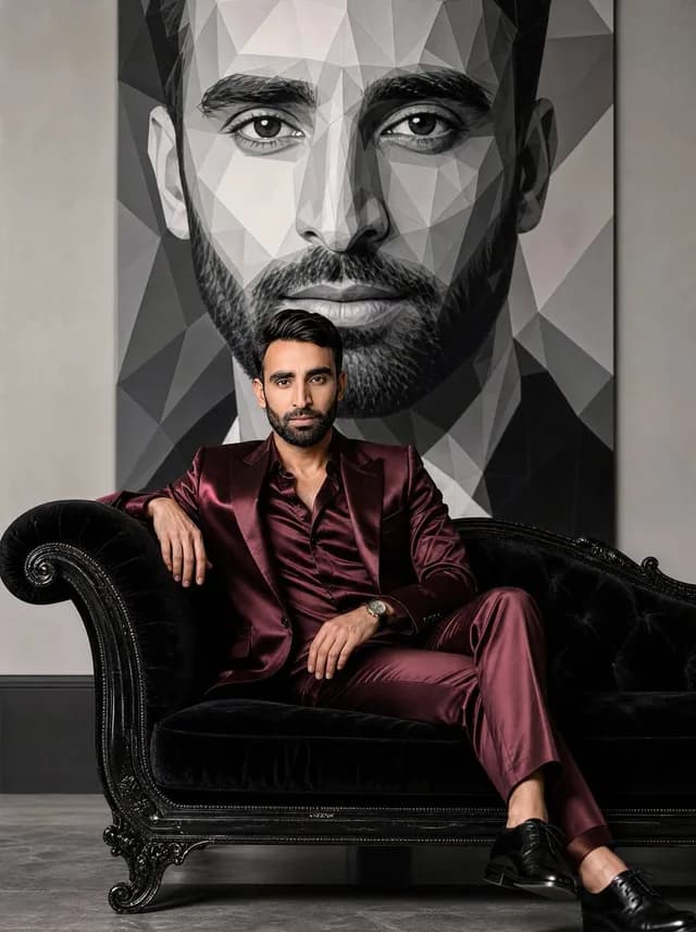 Luxury Fashion Mural Portrait preview image 1