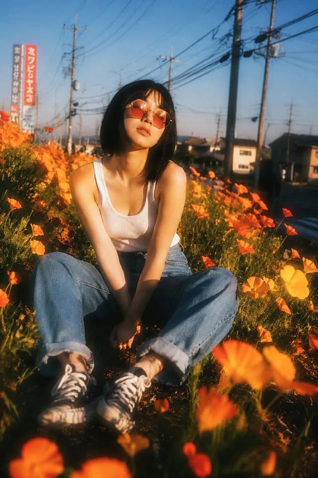Nostalgic Japanese Suburban Portrait preview image 1