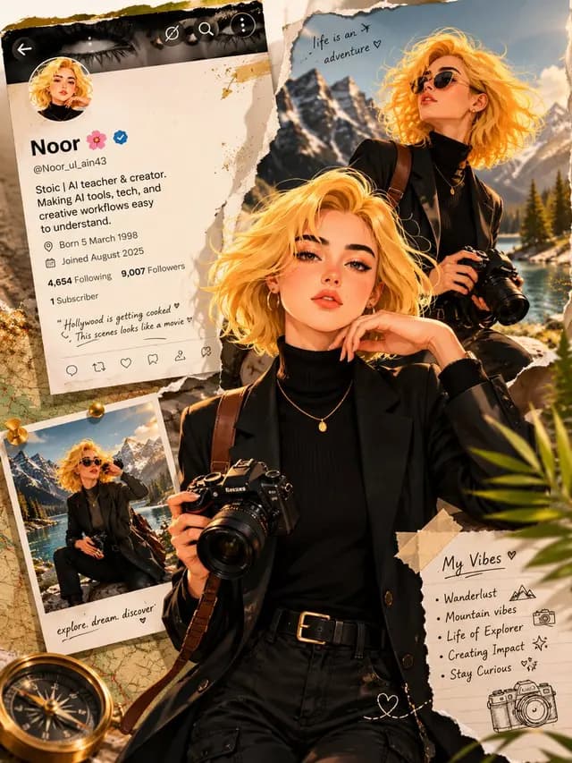 Luxury Travel Scrapbook Poster preview image 1