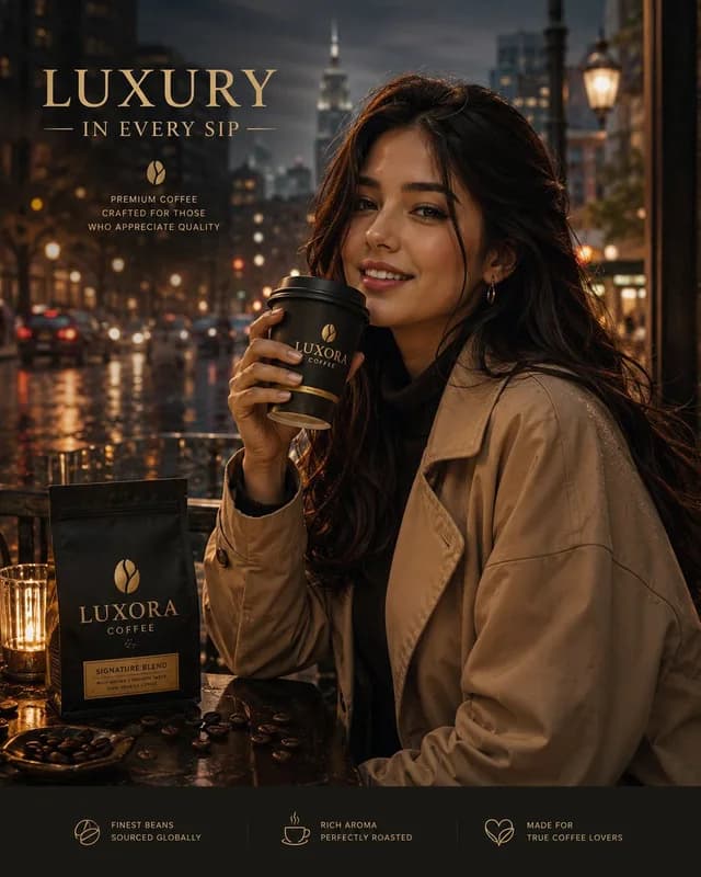 Luxury Coffee Advertisement Portrait preview image 1