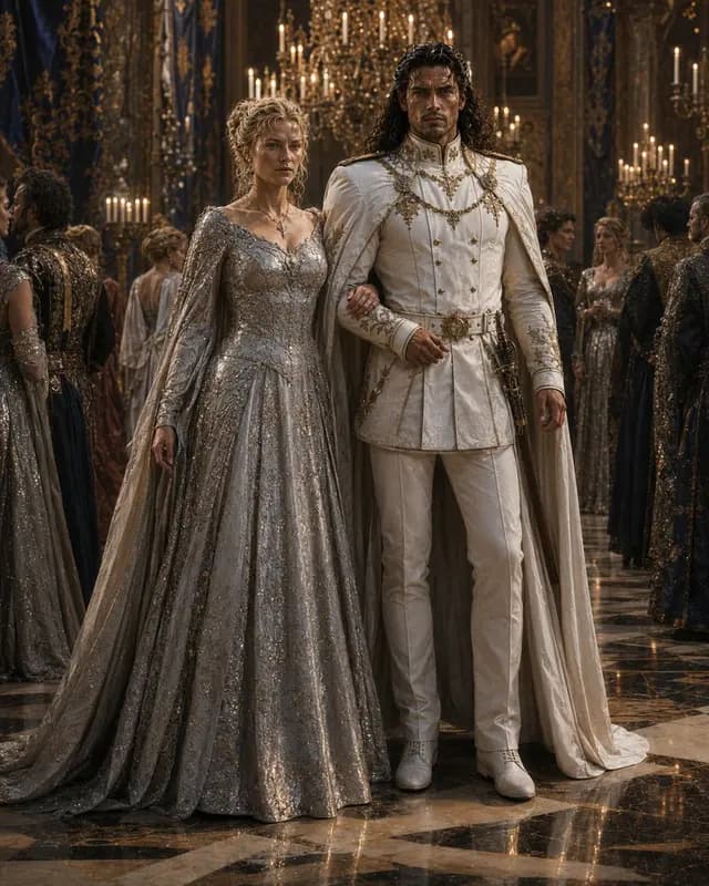 Candlelit Royal Ballroom Couple preview image 1