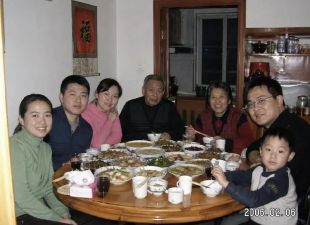 Anonymized 2000s Family Dinner Photo preview image 1
