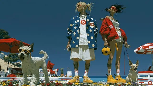 Red Peaks Beach Streetwear Duo preview image 1