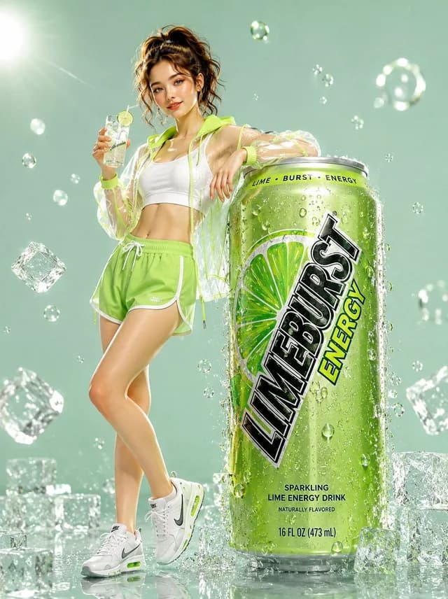 Limeburst Energy Drink Ad Campaign preview image 1