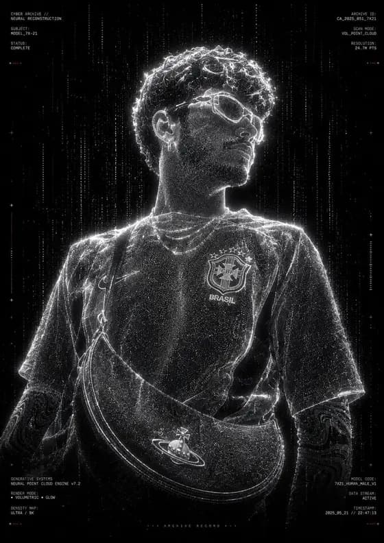 Futuristic Point Cloud Portrait preview image 1