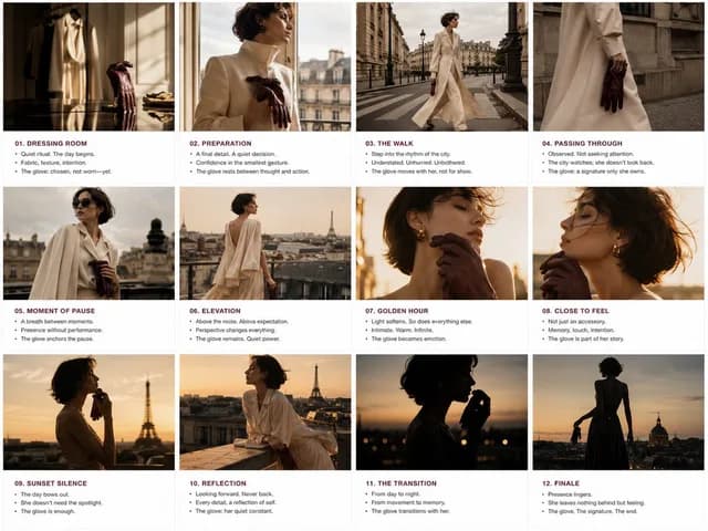 Luxury Fashion Editorial Storyboard preview image 1