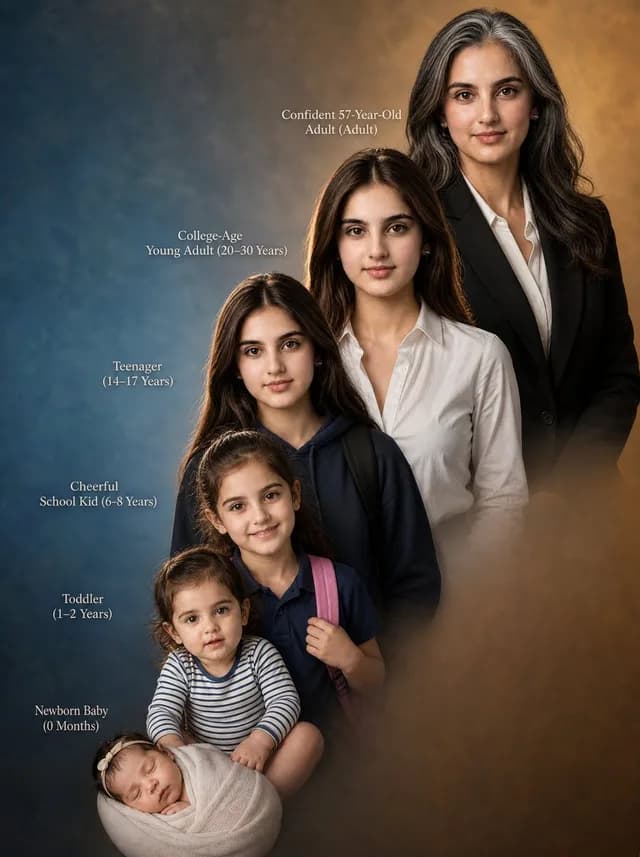 Female Life Progression Portrait preview image 1