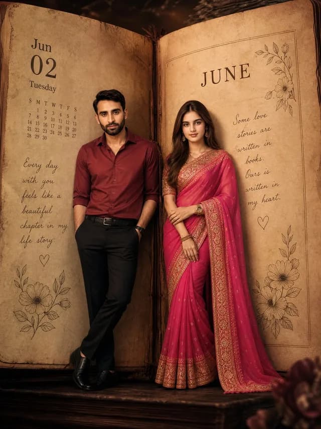 Giant Vintage Diary Couple Poster preview image 1