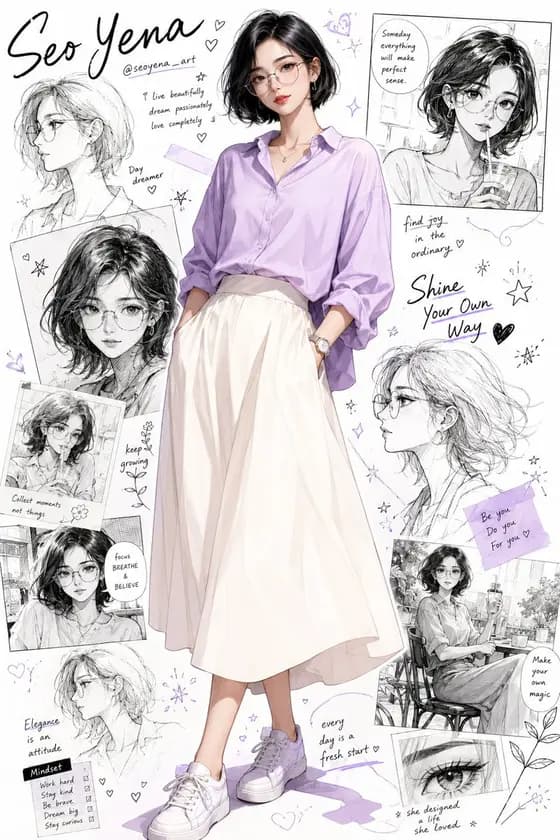 Anime Inspired Korean Fashion Portrait preview image 1