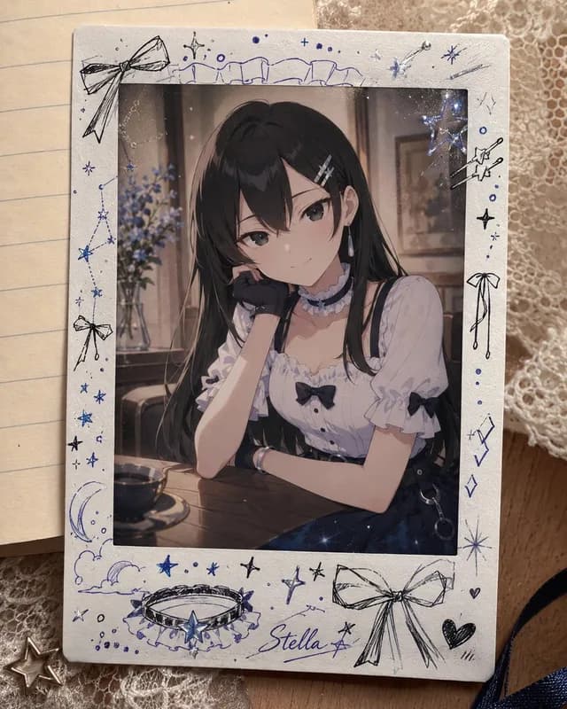Decorated Cheki Anime Portrait preview image 1