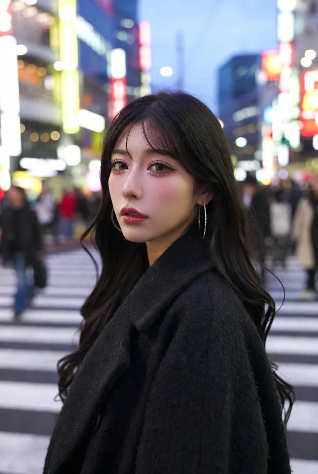 Neon City Portrait With Face Block preview image 1