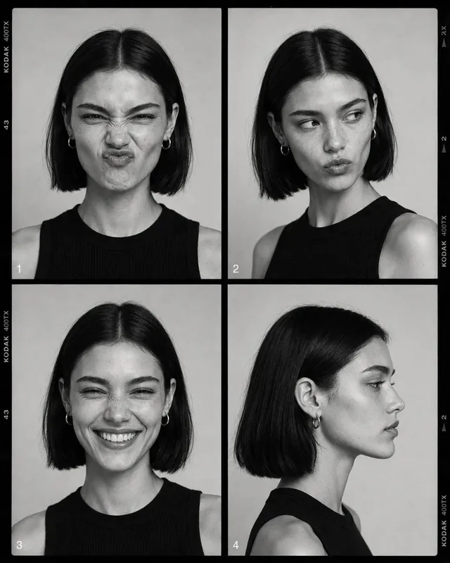Monochrome Fashion Contact Sheet preview image 1