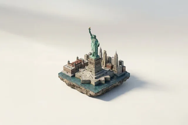 Famous Landmark 3D Miniature preview image 1