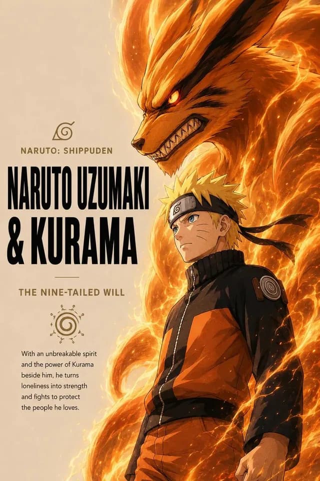 Anime Warrior and Spirit Poster preview image 1