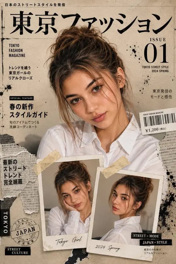 Japanese Fashion Magazine Cover preview image 1