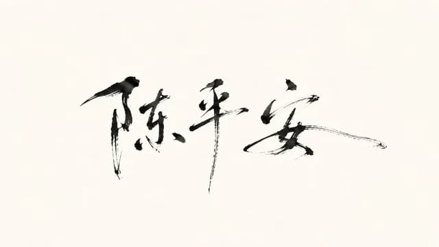 Minimalist Oriental Ink Signature Design preview image 1