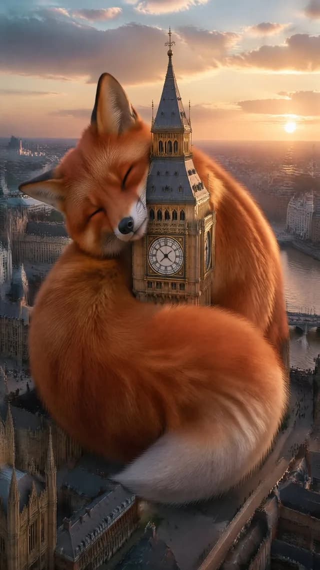 Wholesome Giant Animal in Cityscape preview image 1