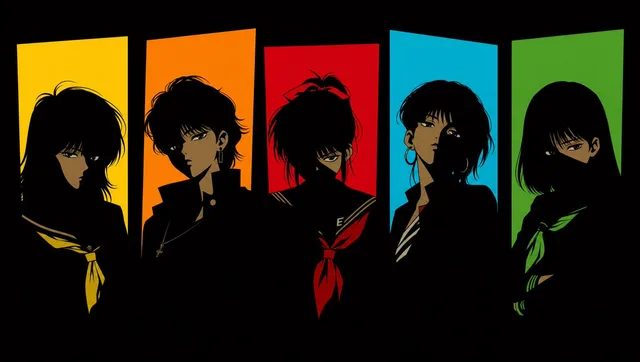 Five 1980s Delinquent Anime Girls preview image 1