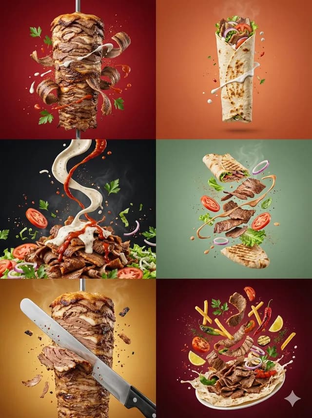 Artistic Döner Kebab Food Photography preview image 1