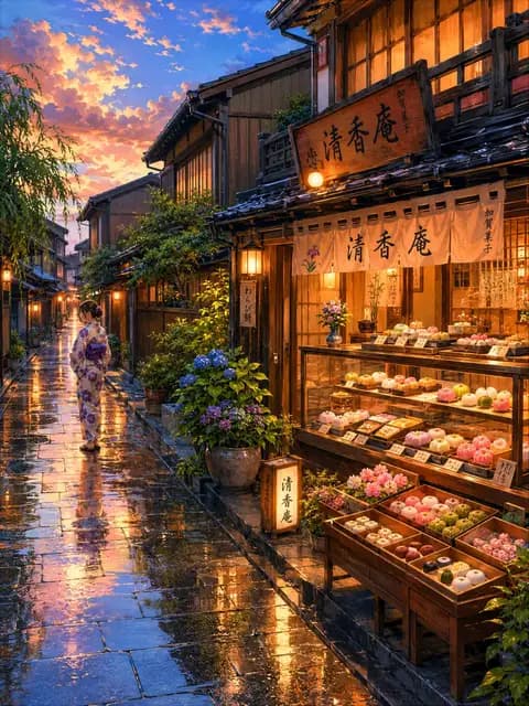 Cozy Evening Japanese Sweets Shop preview image 1
