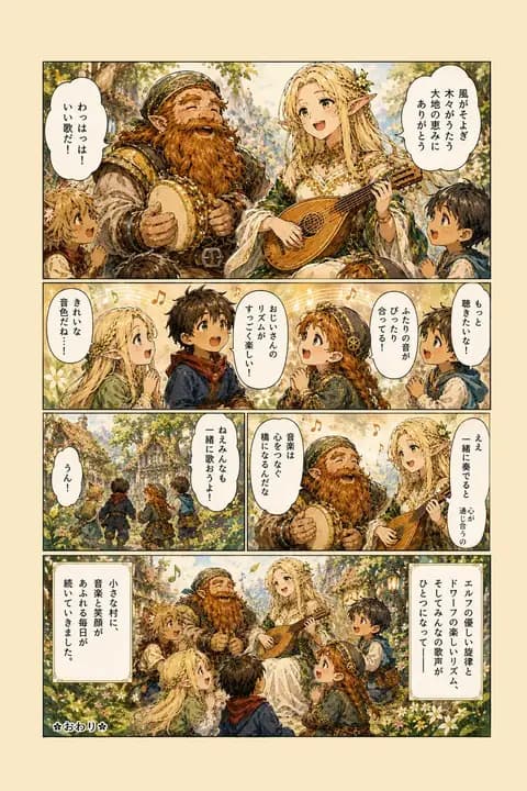 Fantasy Forest Music Manga Page preview image 1