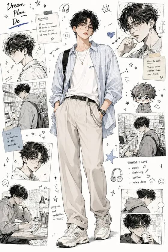 Anime Fashion Design Moodboard preview image 1