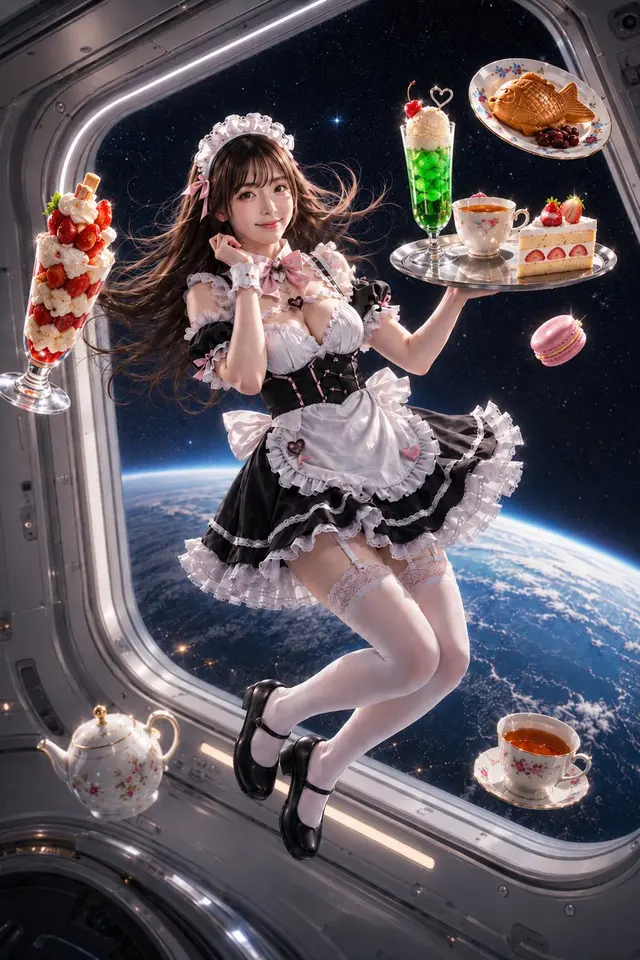 Zero-Gravity Space Station Maid Cafe preview image 1