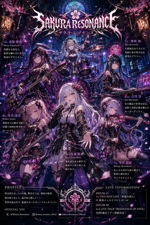 Anime Hard Rock Band Poster preview image 1