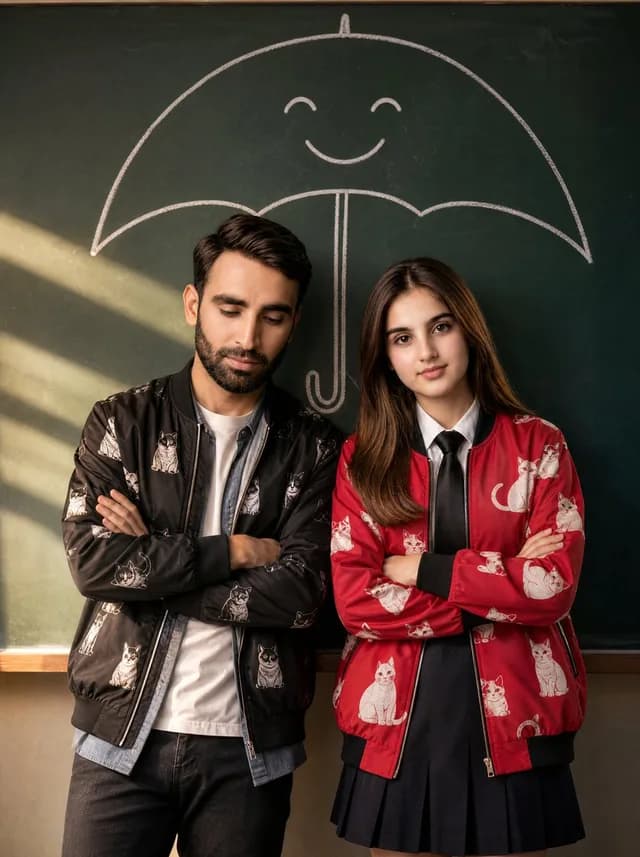 Korean Drama Style Classroom Portrait preview image 1