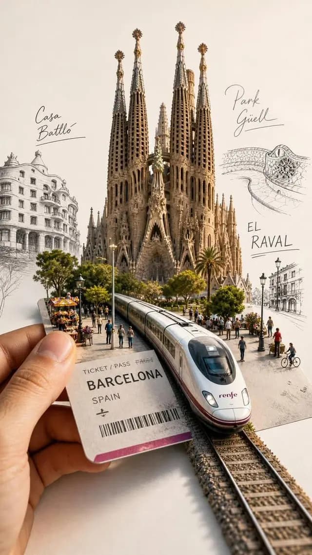 Forced Perspective Travel Ticket Train preview image 1