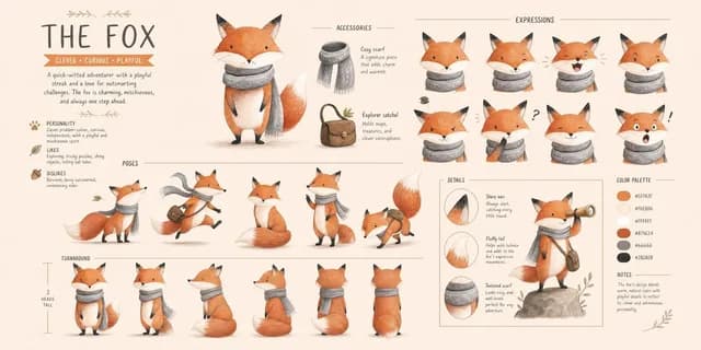 Character Technical Turnaround Reference Sheet preview image 1