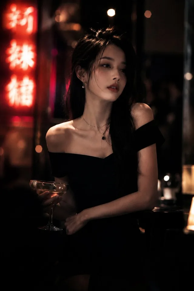 Realistic Cinematic Portrait in Luxury Bar preview image 1