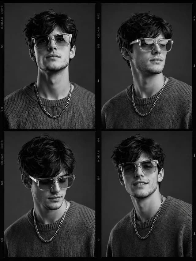 Fashion Casting Monochrome Contact Sheet preview image 1