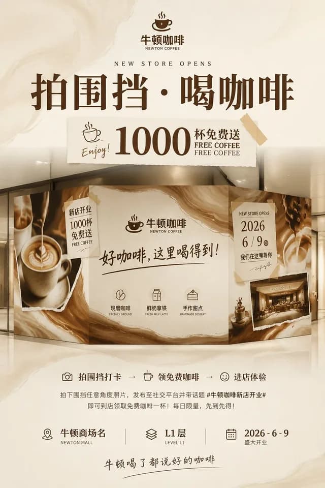Newton Coffee Opening Poster preview image 1