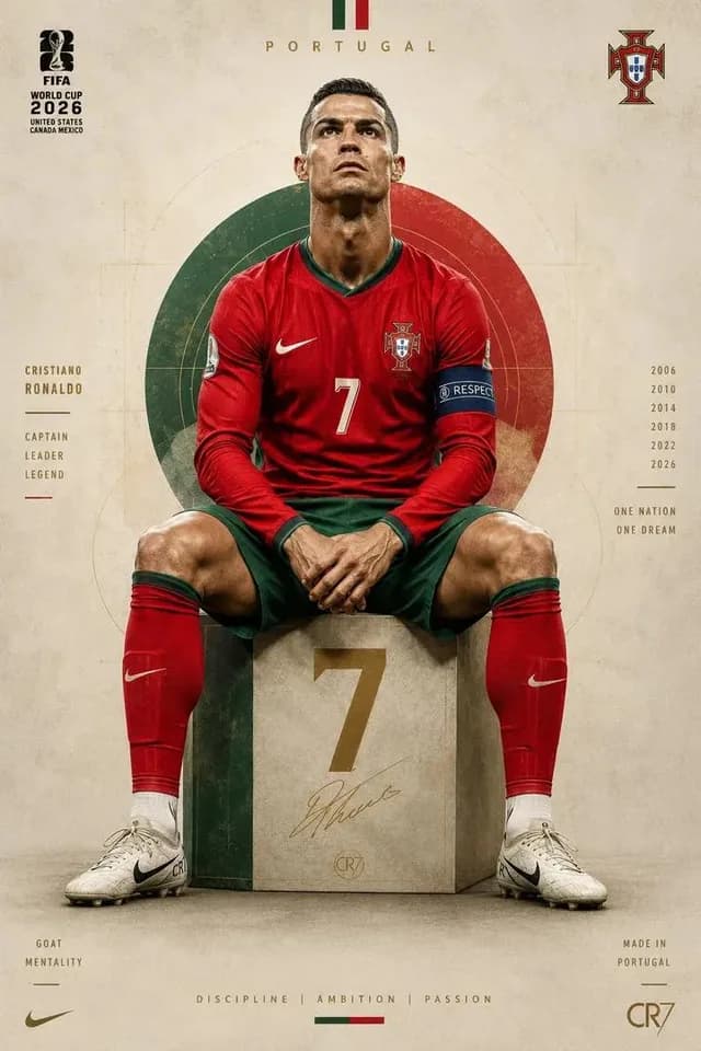 Legendary Portuguese Footballer Portrait preview image 1