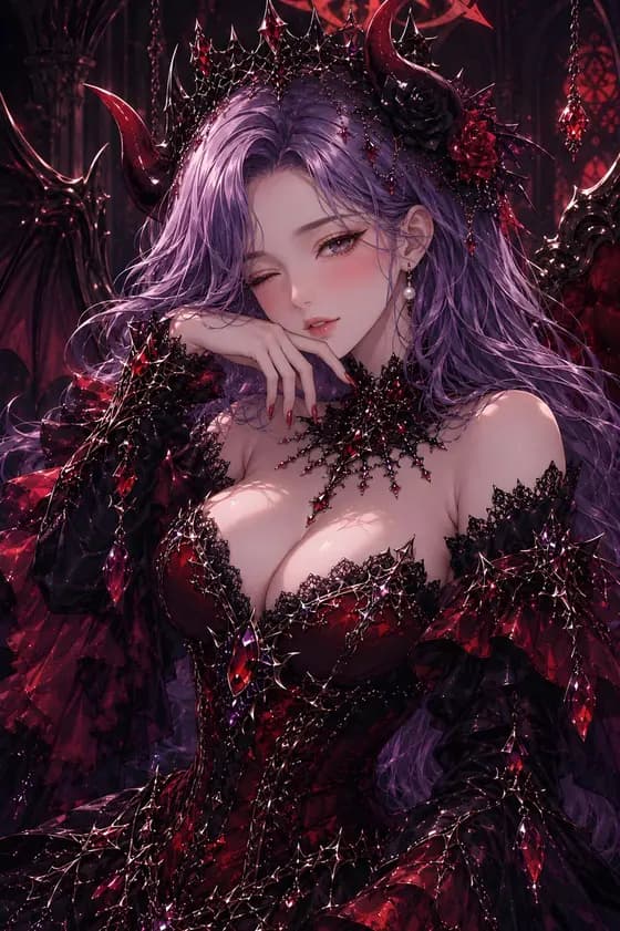 Gothic Demon Queen Portrait preview image 1