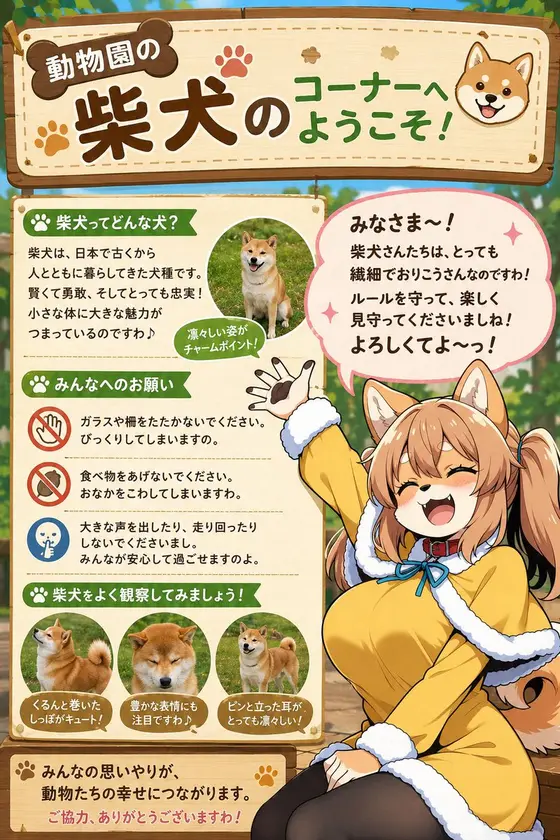 柴犬动物园角海报 preview image 1