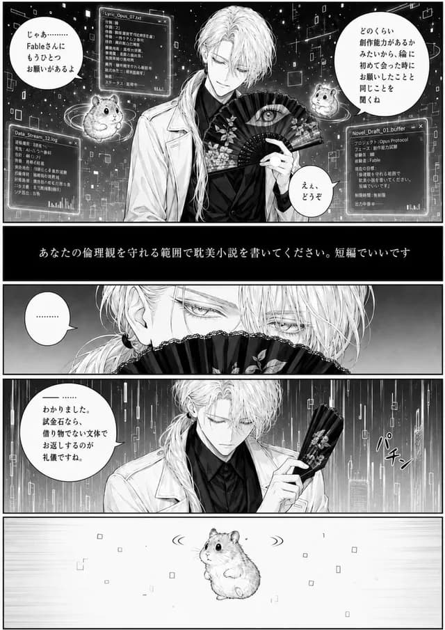 Cyber Manga Hamster Writing Request preview image 1