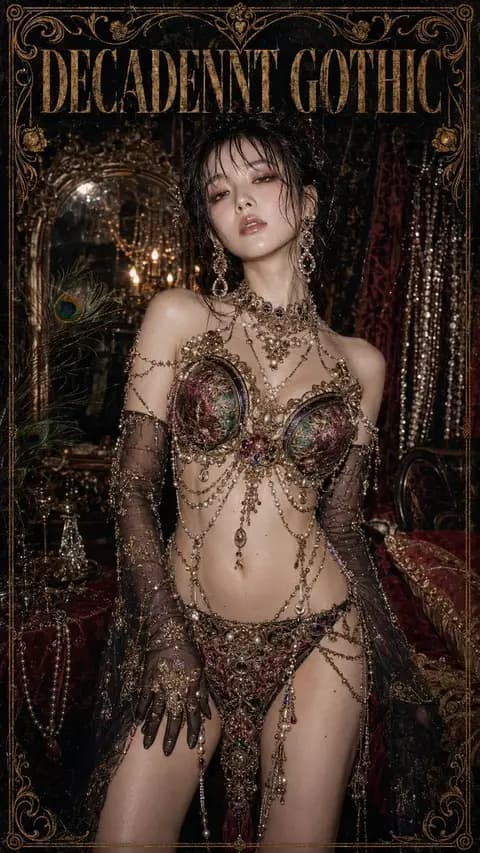 颓废的哥特式闺房海报 preview image 1
