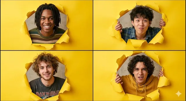 90s Indie Studio Portrait Grid preview image 1