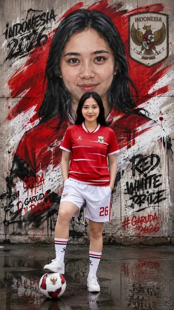 Indonesia Graffiti Football Poster preview image 1