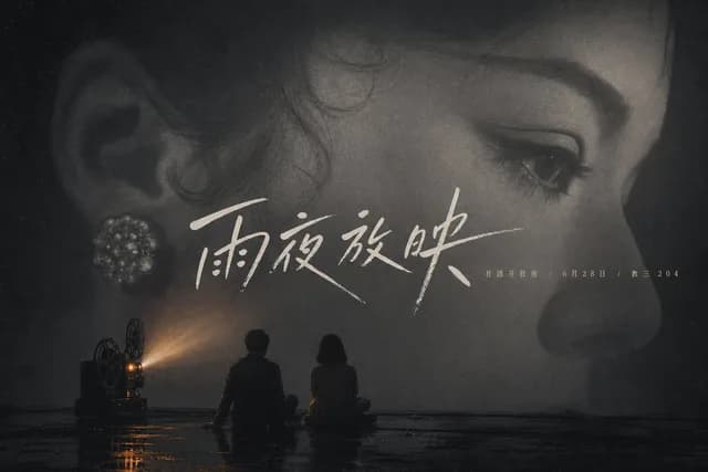 Rainy Night Cinema Poster preview image 1