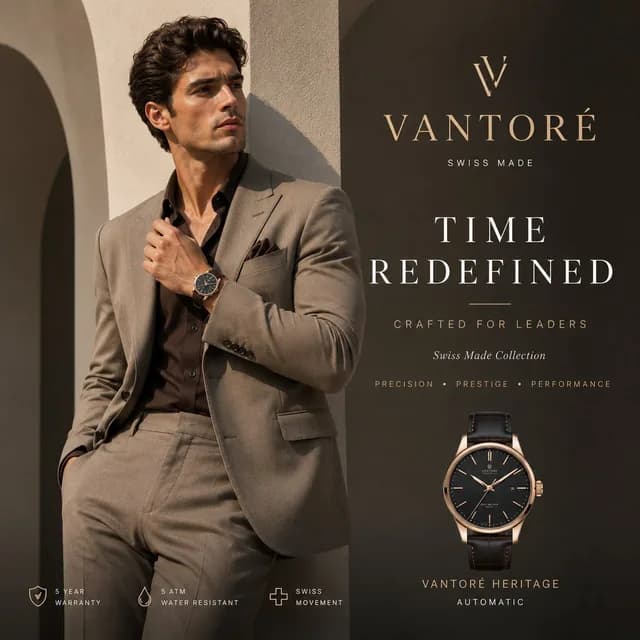 Luxury VANTORÉ Watch Advertisement preview image 1