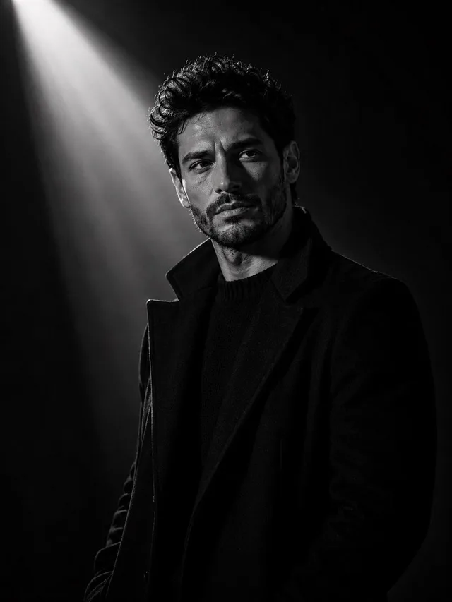 Minimalist Cinematic Studio Portrait preview image 1