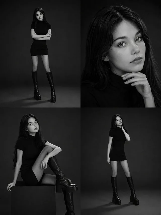 Monochrome Fashion Editorial Collage preview image 1