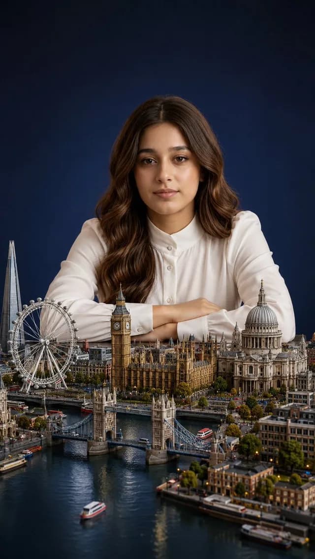 Miniature London City Portrait preview image 1