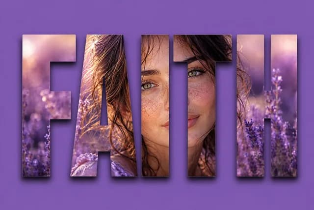 Text Masking Double Exposure Graphic preview image 1